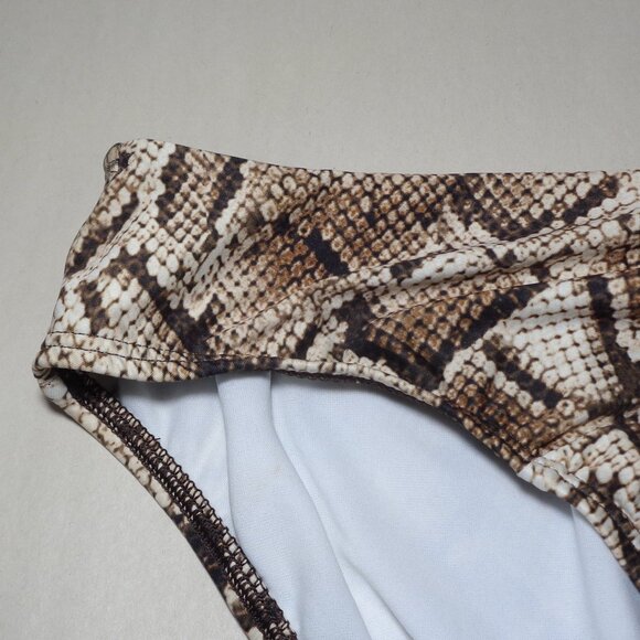 Antonio Melani Size Large / TWIST PANT / Sand / Snake Print / New Bikini Bottom - Picture 2 of 15